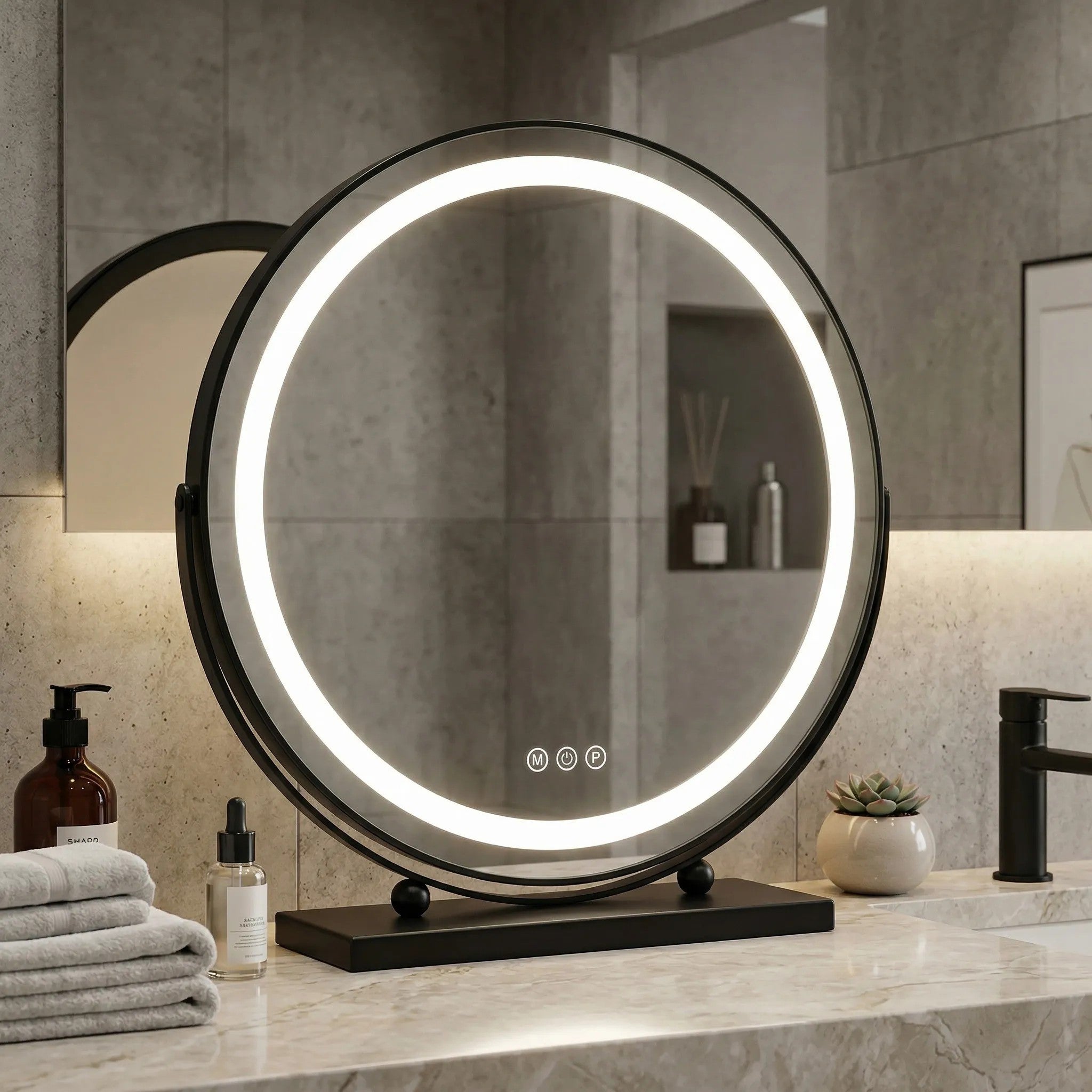 Zrkadlo LED MAKE-UP Black 50 cm  3