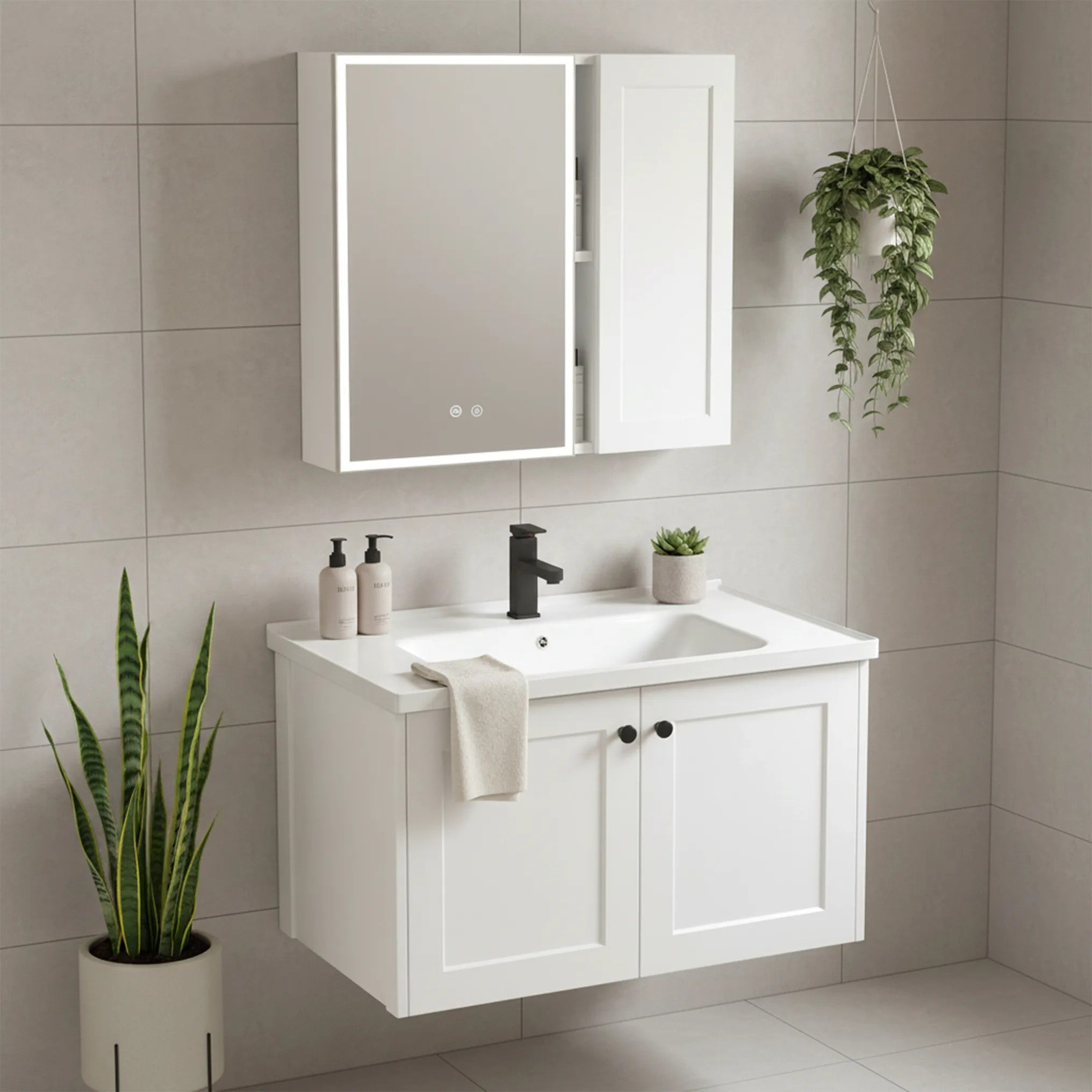 Súprava kúpeľňového nábytku s umývadlom Monti 60cm White  3