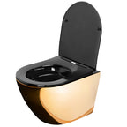 Závesná WC misa REA Carlo Mini Flat Gold/Black  3