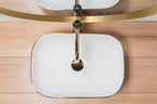 Umývadlo na dosku Rea Belinda White GOLD BRUSH  3