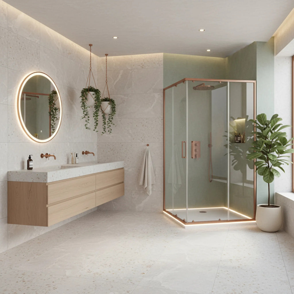 Sprchovací kút REA City 80x100 Brush Copper S detským bazénom Savoy 3