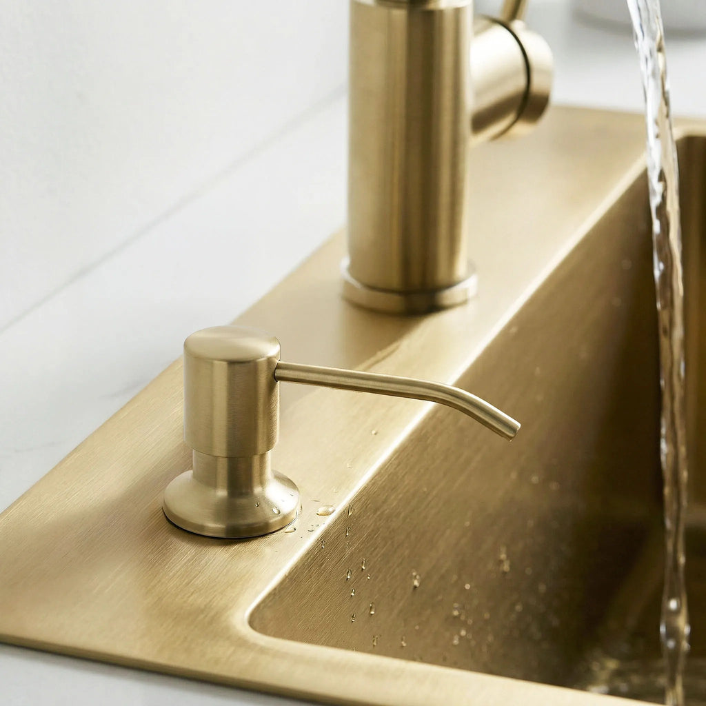 Dávkovač tekutín do umývadla Rea LON Brush Gold  3
