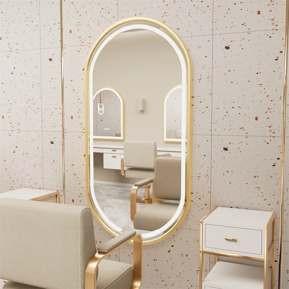 Zrkadlo LED OLL 60x90 cm Brush Gold  3