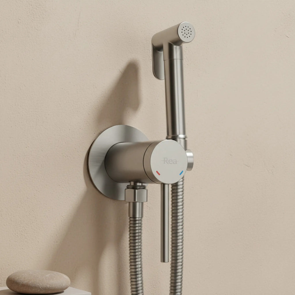 Podomietková bidetová batéria Foss Clif Brush Nickel  3