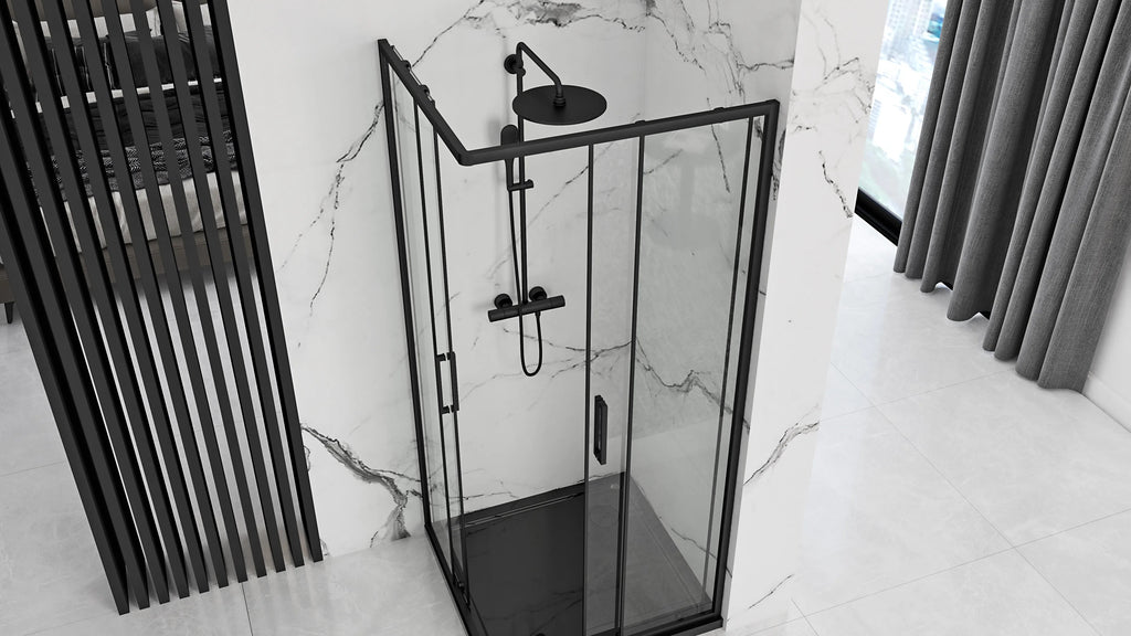 Sprchovací kút REA PUNTO 90x90 - čierna Bez sprchovej vaničky 3