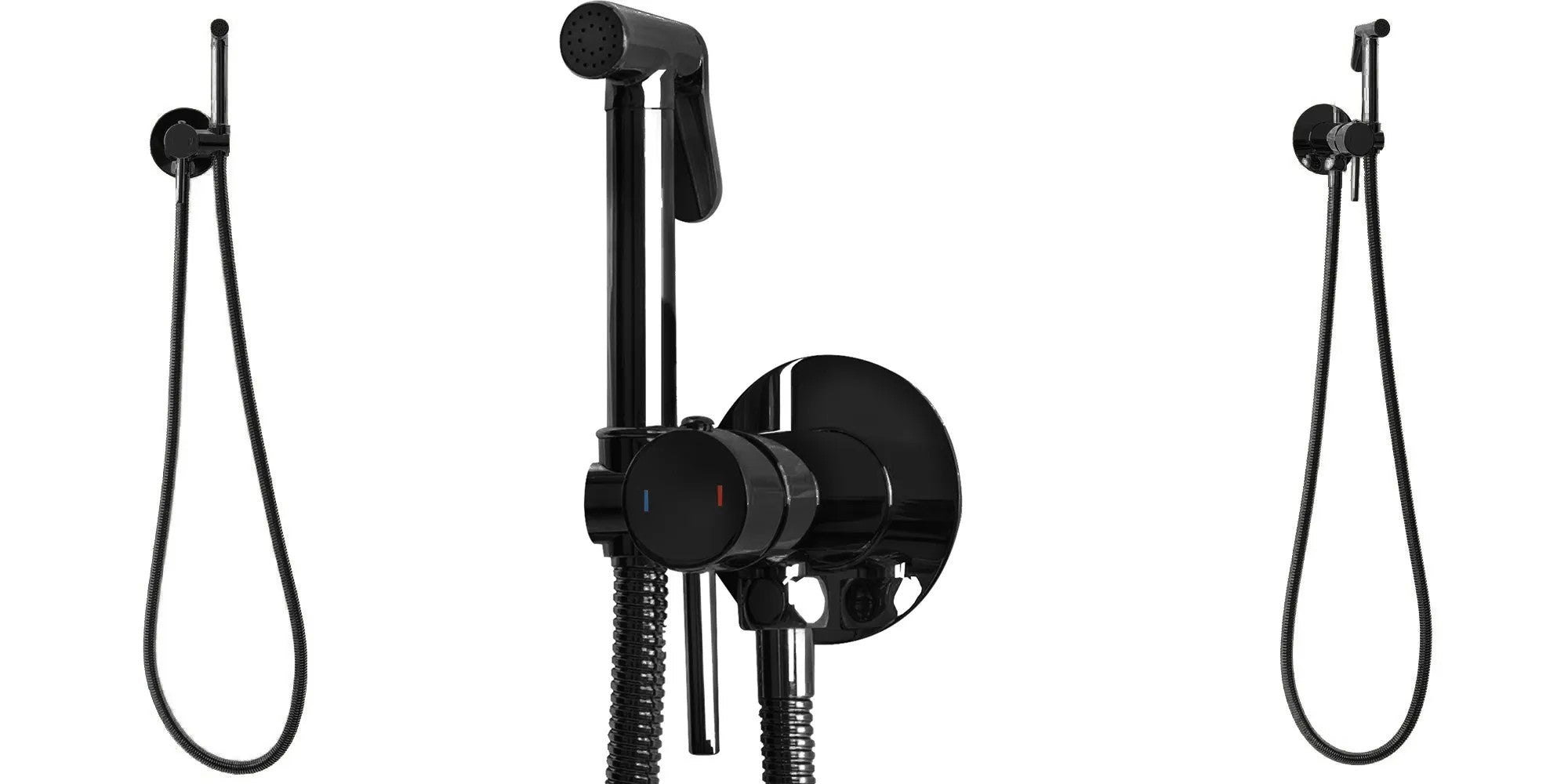 Podomietková bidetová batéria LUNGO LOOP - Black Metallic  3