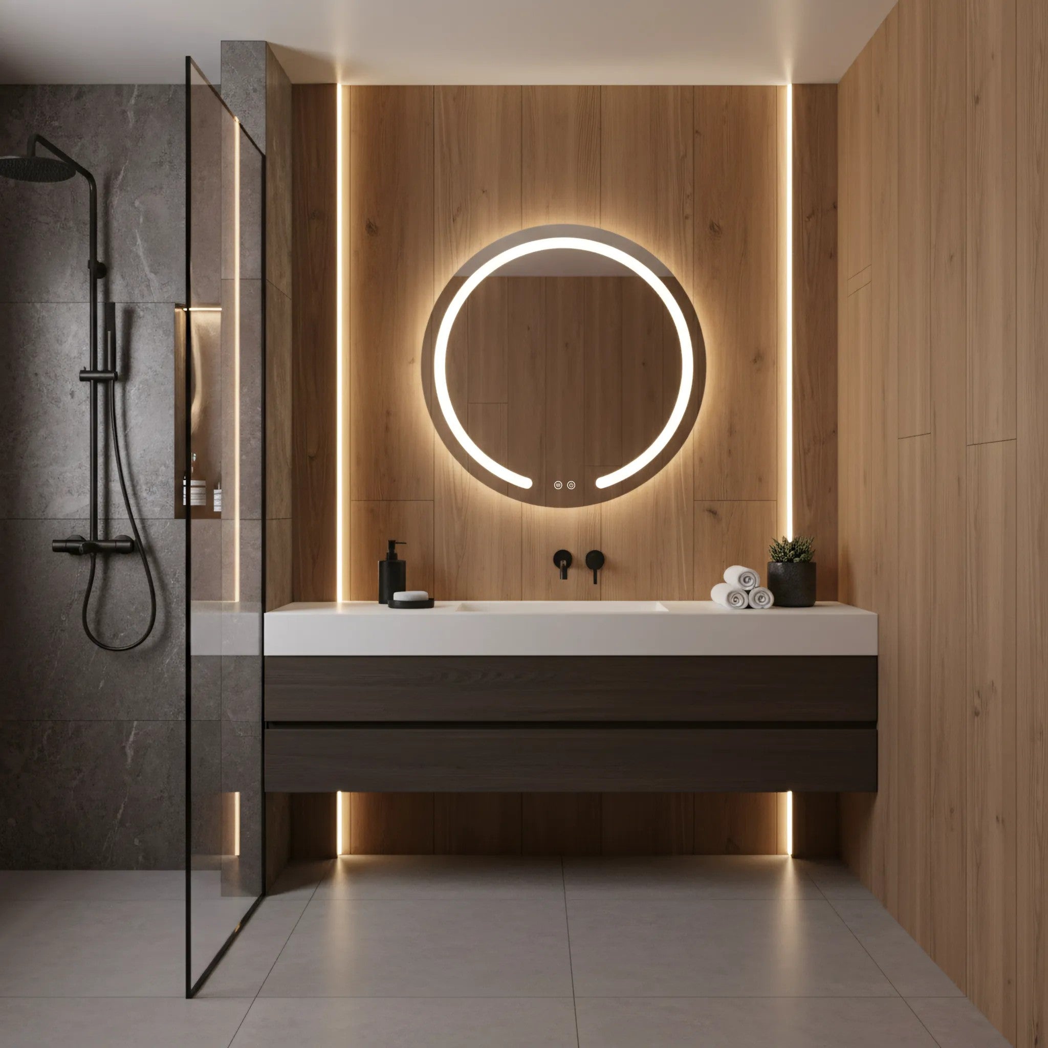 Zrkadlo LED 80cm Modern  3