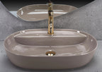 Umývadlo na dosku REA Aura 61 Beige Shiny  3