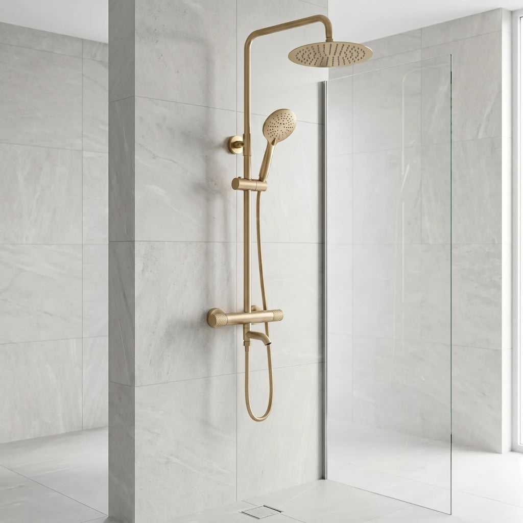 Sprchová sada s termostatom REA LUNGO Diamond - Gold Brush  3