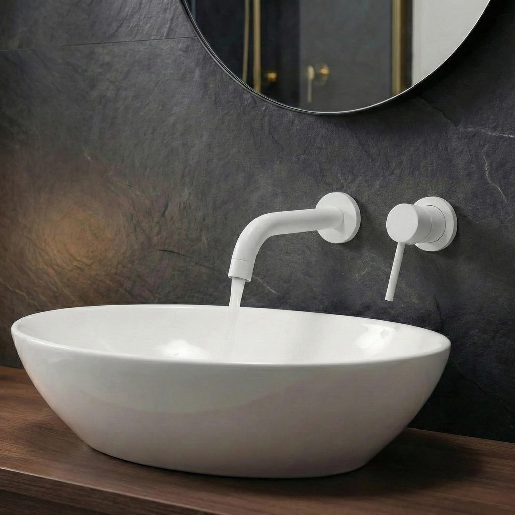 Výtokové rameno pre podomietkovú batériu Rea Lungo 20 cm White  3