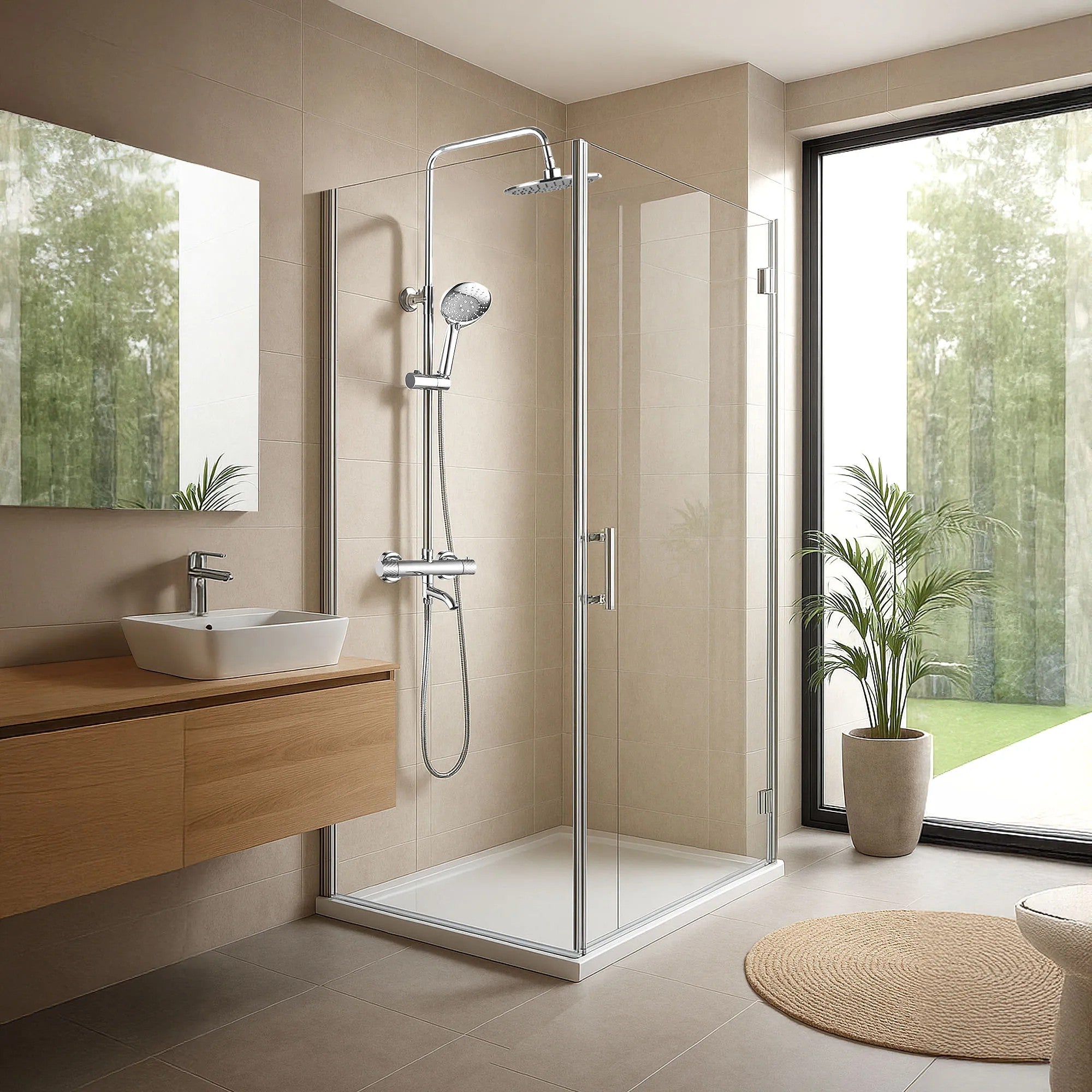 Sprchová sada s termostatom REA LUNGO Diamond - chrome  3