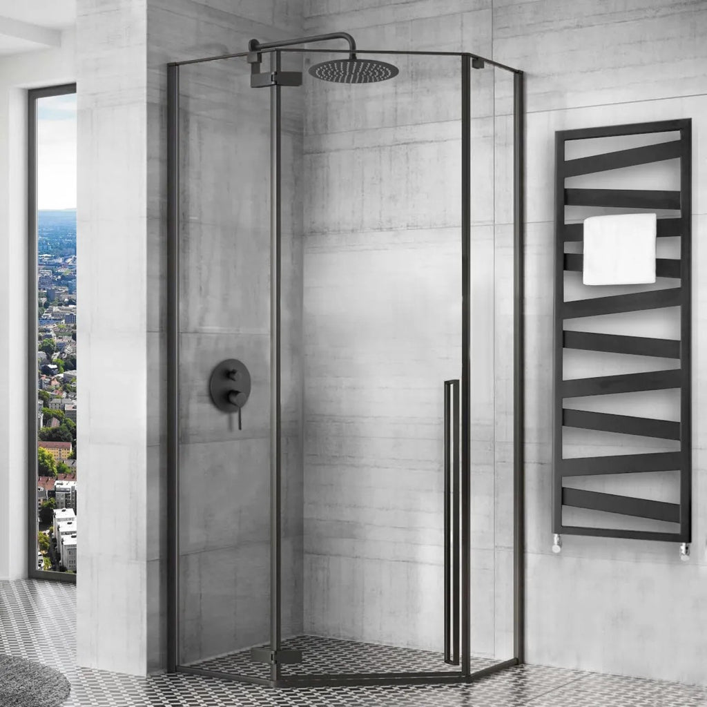 Sprchovací kút DIAMOND BLACK MAT 80x80 Bez sprchovej vaničky 3