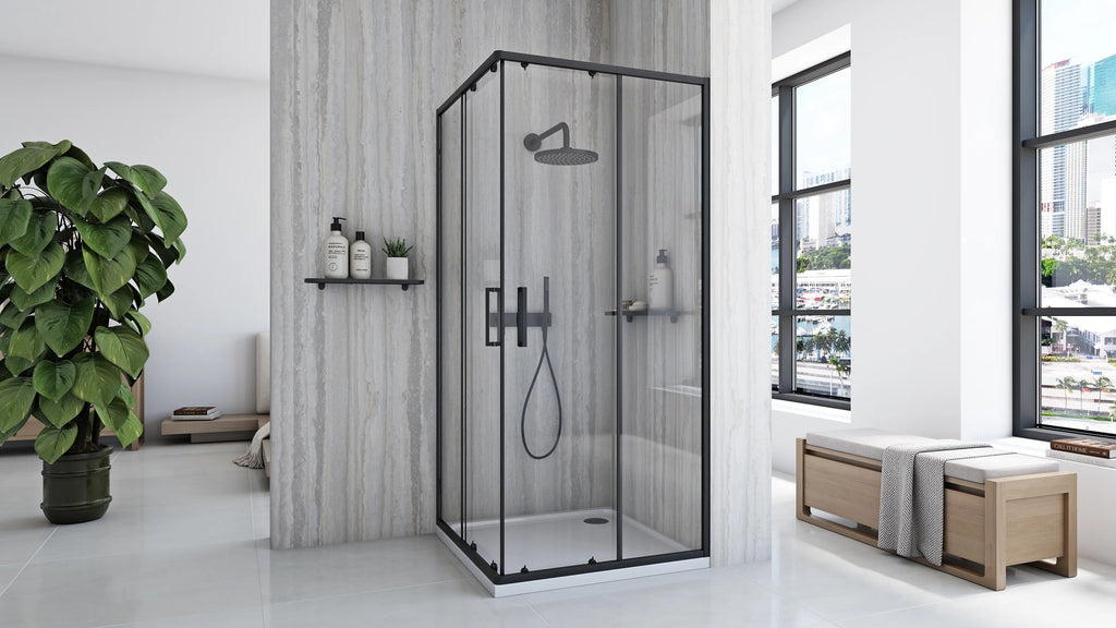 Sprchovací kút REA City 90x90 Black Bez sprchovej vaničky 3