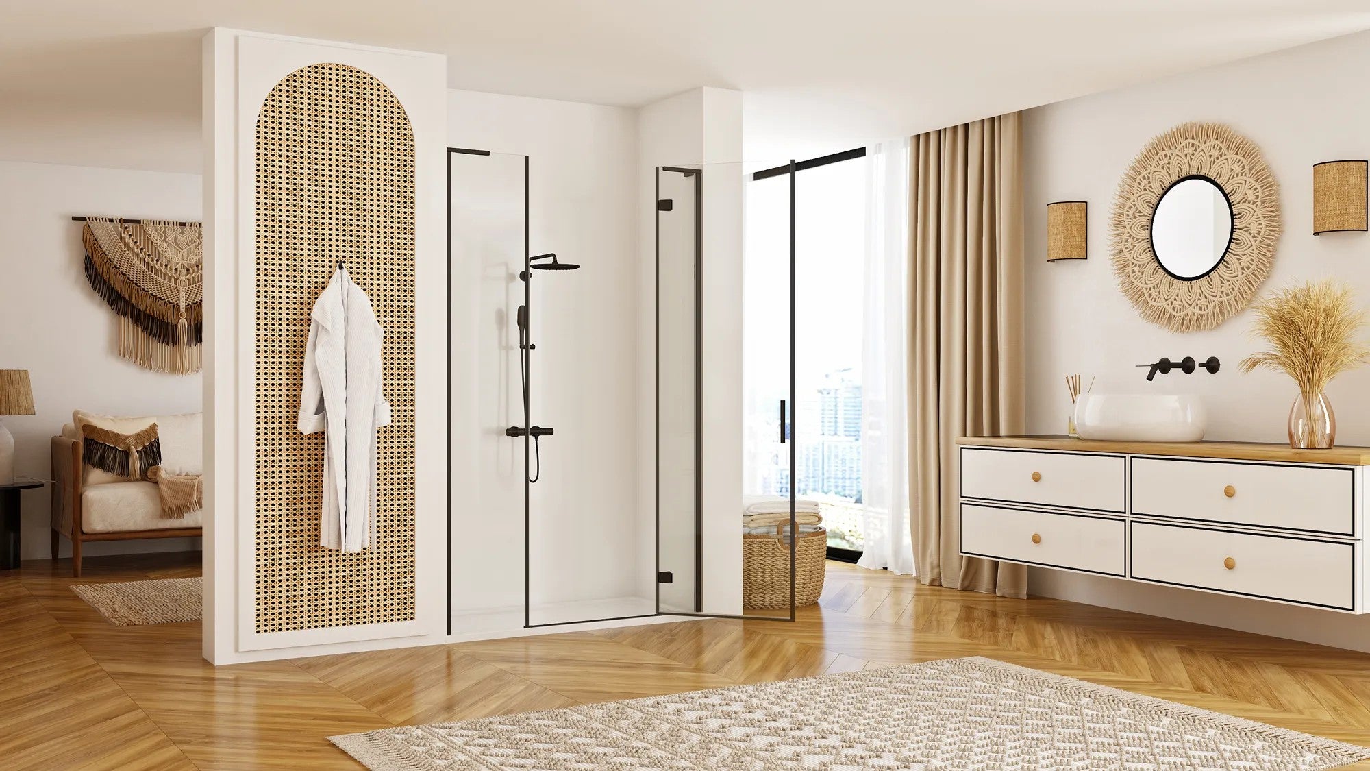 Sprchové dvere Rea Hugo 120 Black  3