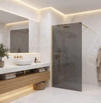 Sprchová zástena Rea Flexi Grey / Brush Gold 90  3