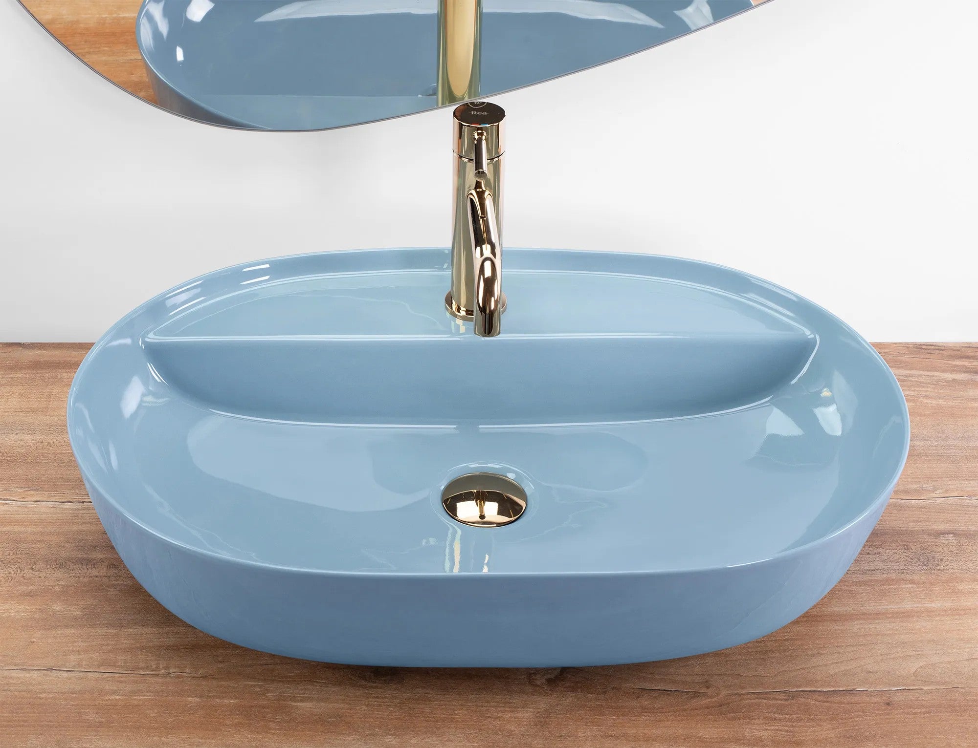 Umývadlo na dosku REA Aura 61 L.Blue Shiny  3