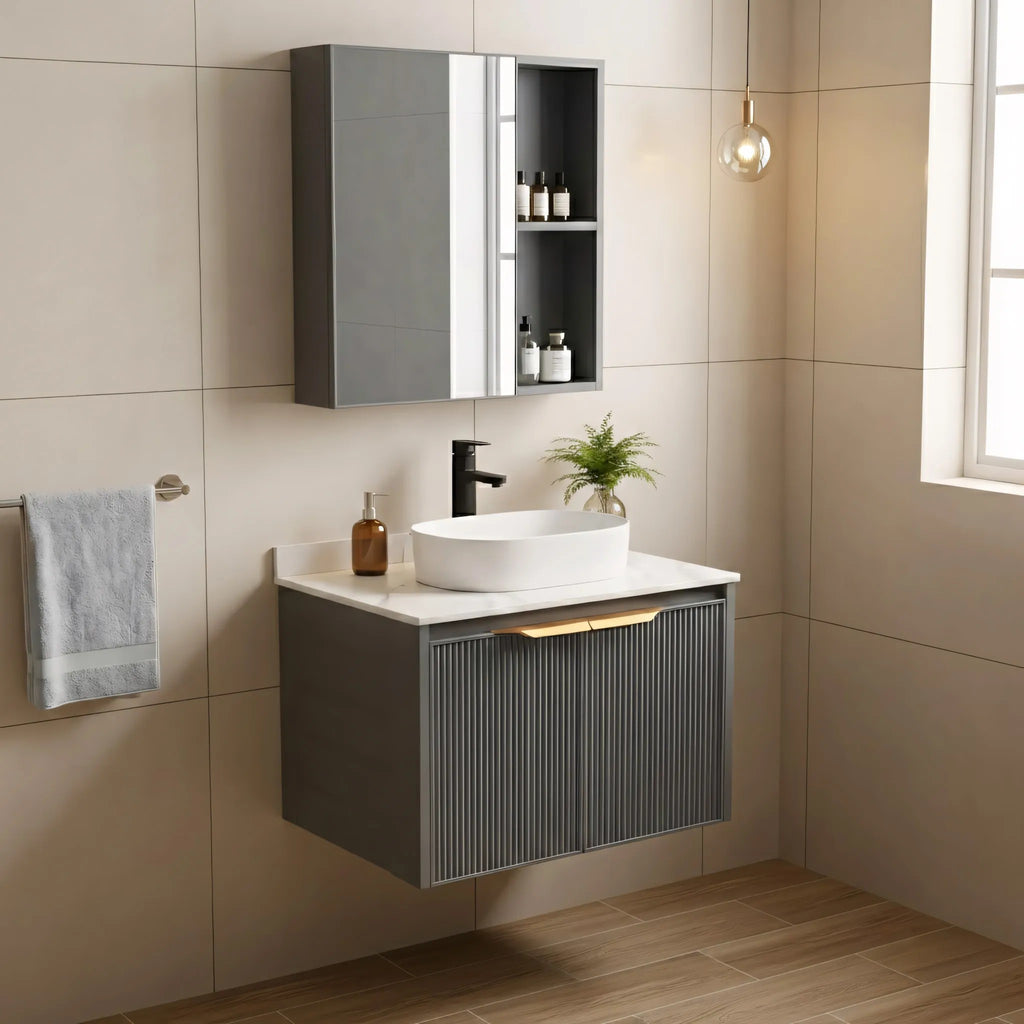 Kúpeľňový nábytkový set s doskou Marti 60cm Grey  3