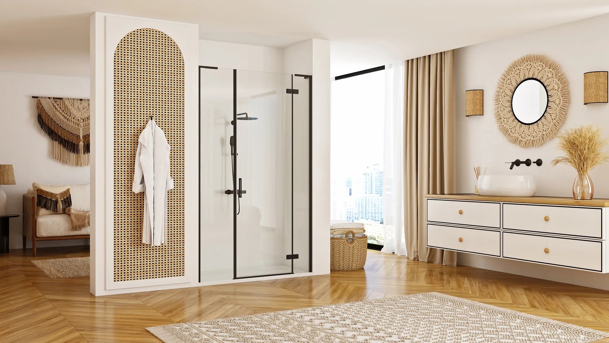 Sprchové dvere Rea Hugo 110 Black  3