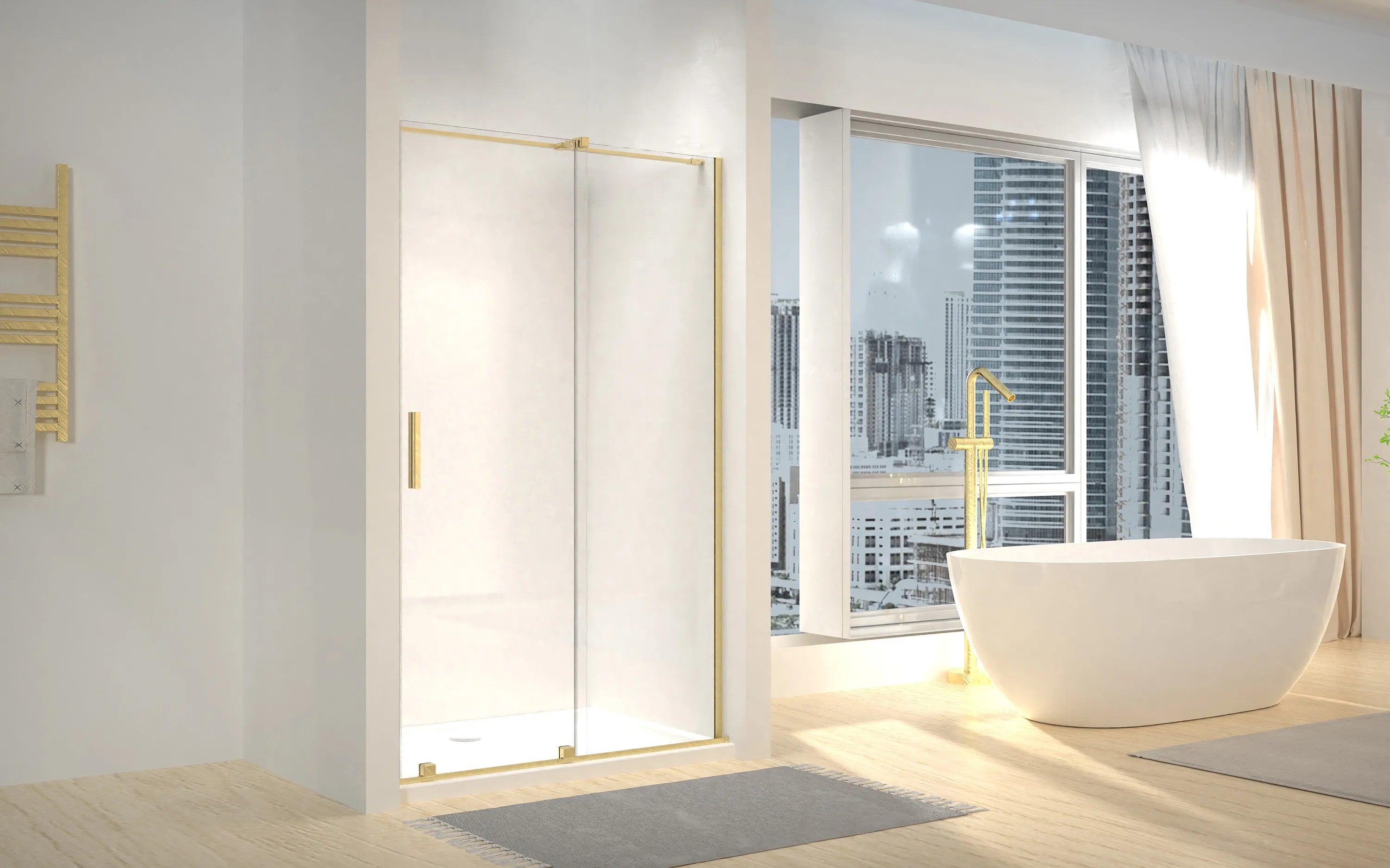 Sprchové dvere Rea Montana 130 Gold brush  3