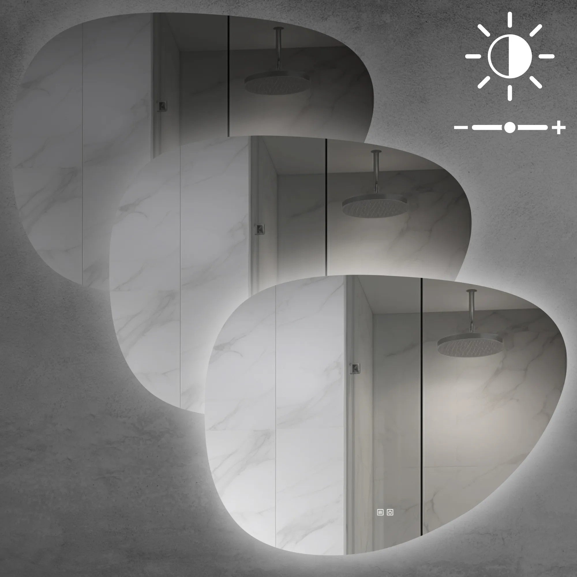 Zrkadlo LED 84x63cm H142  3