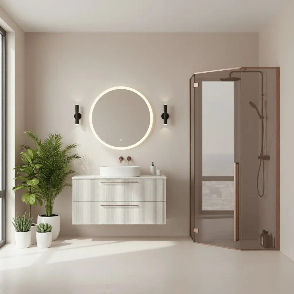 Sprchovací kút REA DIAMOND 90x90 COPPER BRUSH Bez sprchovej vaničky 3