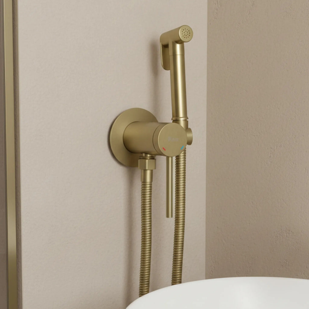 Podomietková bidetová batéria Foss Clif Brush Gold  3
