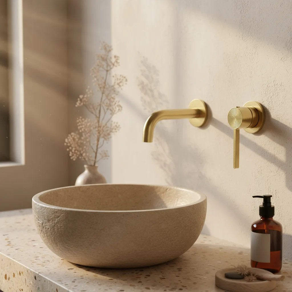 Podomietková vaňová batéria Rea Foster Brush Gold  3