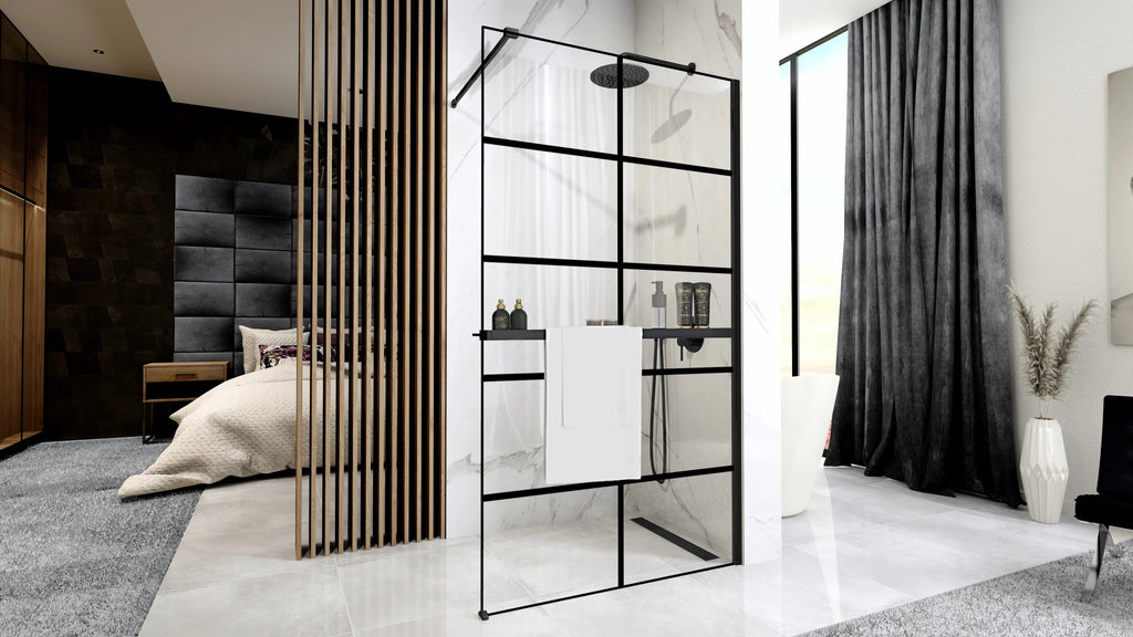 Shower screen Rea Bler-1 70 + shelf and hanger EVO  3