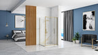 Sprchová kabína REA Rapid Swing Brush Gold Dvere: 90 x stena: 90 3
