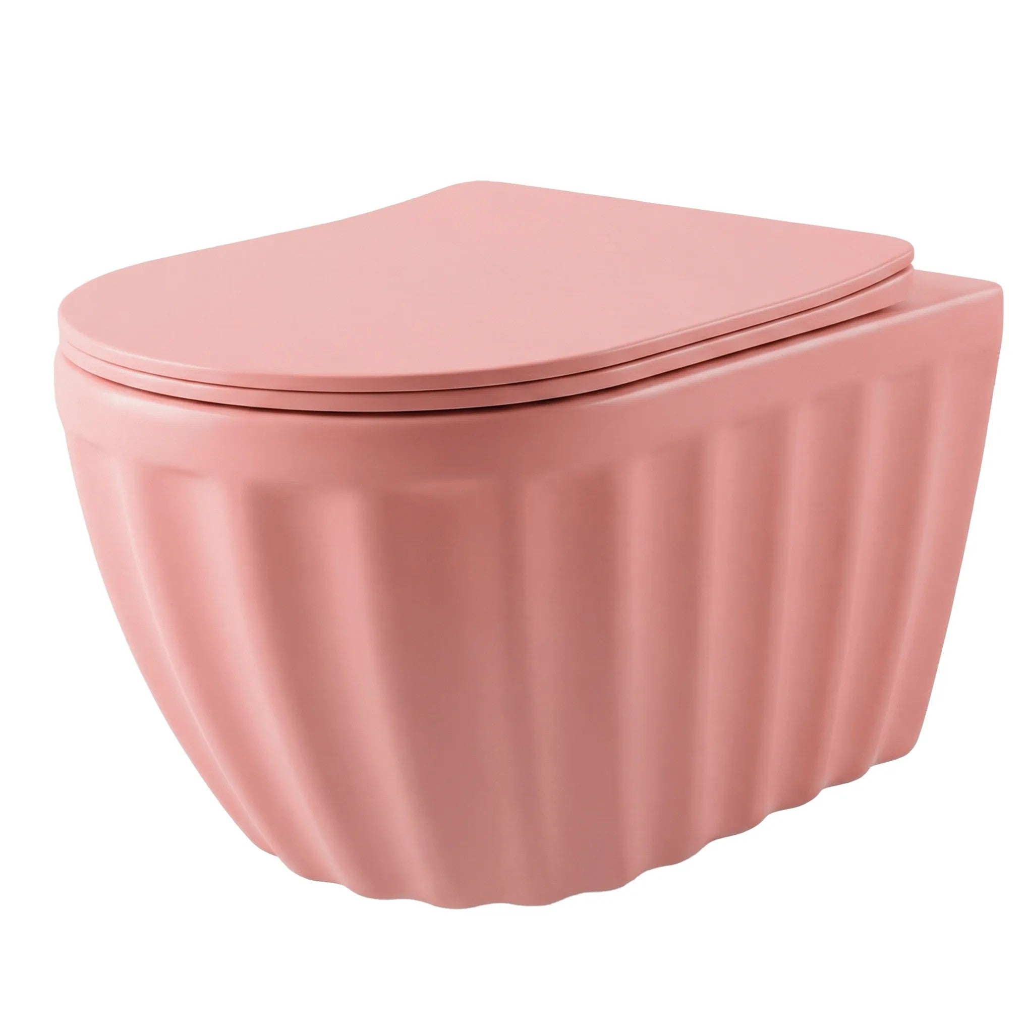 Súprava: Závesná WC misa + Umývadlo na dosku Rea Duo Sweet Pink Matt  3