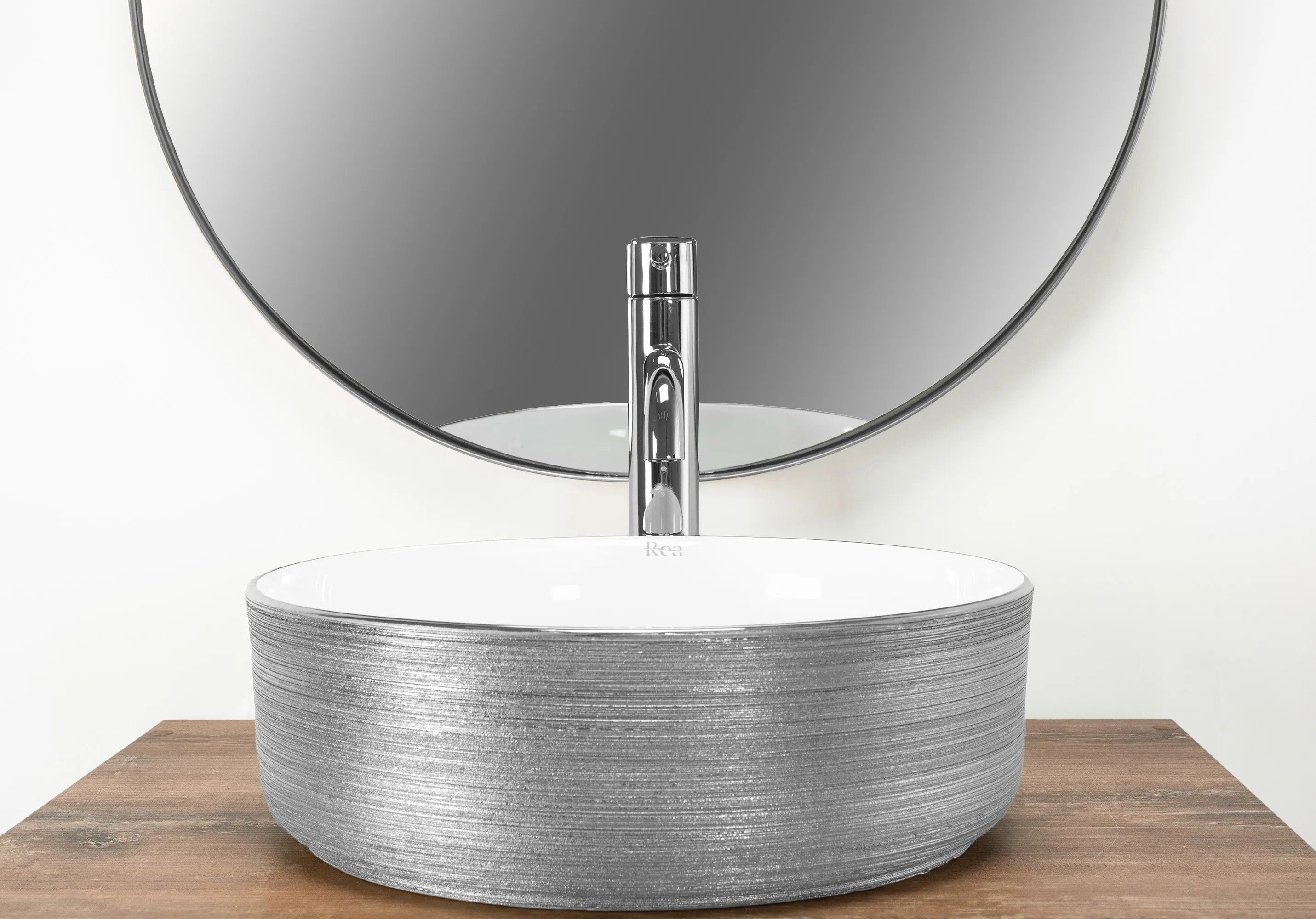 Umývadlo na dosku Rea Sami Brush Silver  3