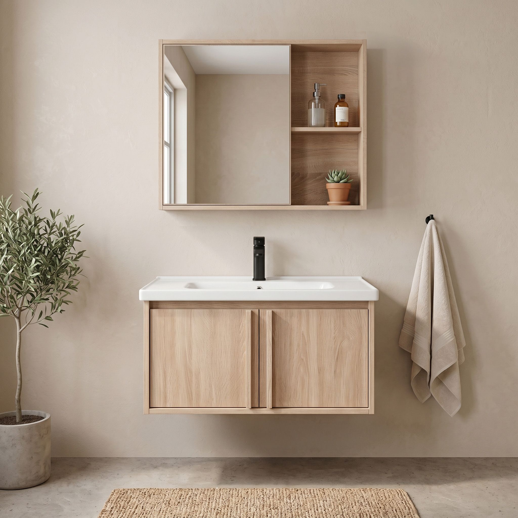 Súprava kúpeľňového nábytku s umývadlom Gama T25023 BXM 80CM  1