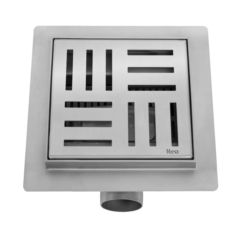 Odtokový žľab REA CROSS 150x150 Nickel Brush  4