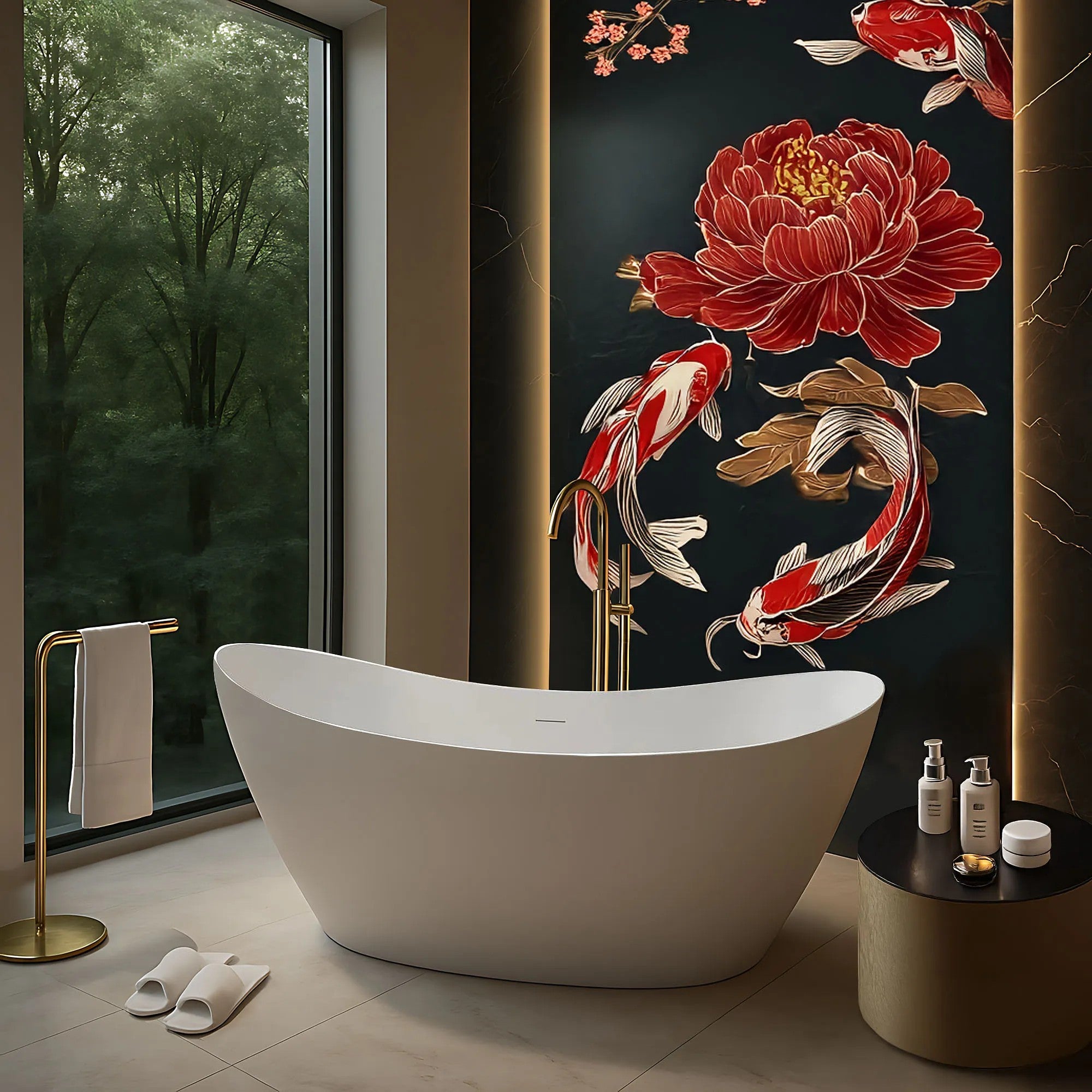 Voľne stojaca vaňa REA FERRANO Slim 170 Biela krytka zátky 4