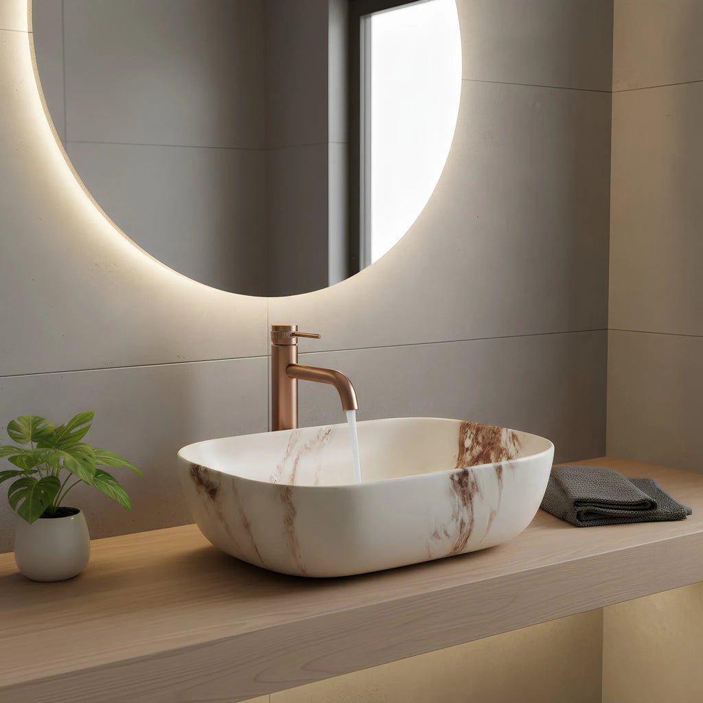 Umývadlo na dosku Rea Belinda Marrone Matt  4