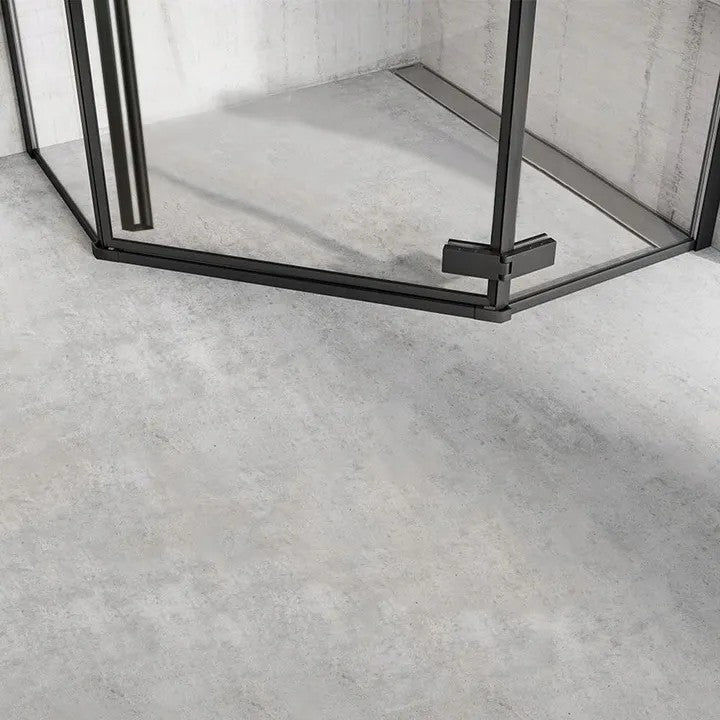 Sprchovací kút REA DIAMOND 90x90 - matná čierna S detským bazénom Diamond black 4