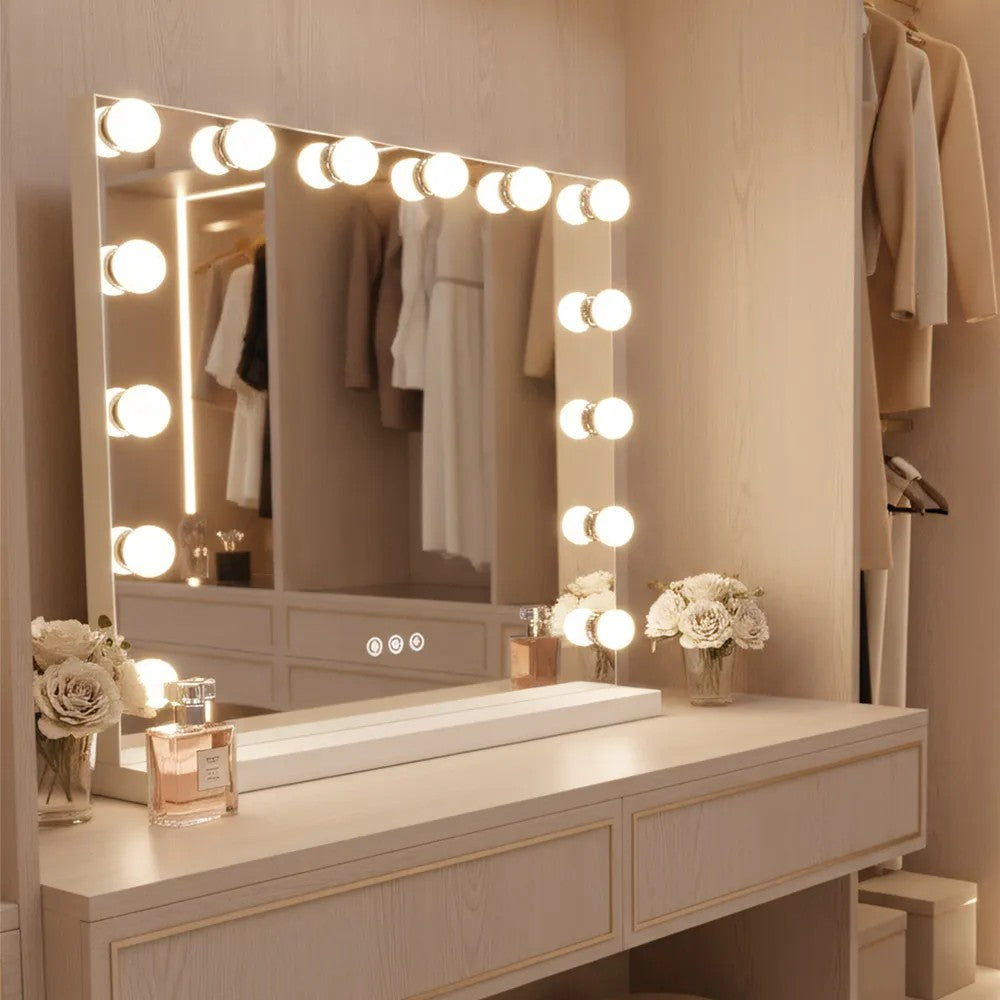 Zrkadlo LED HOLLYWOOD White  4