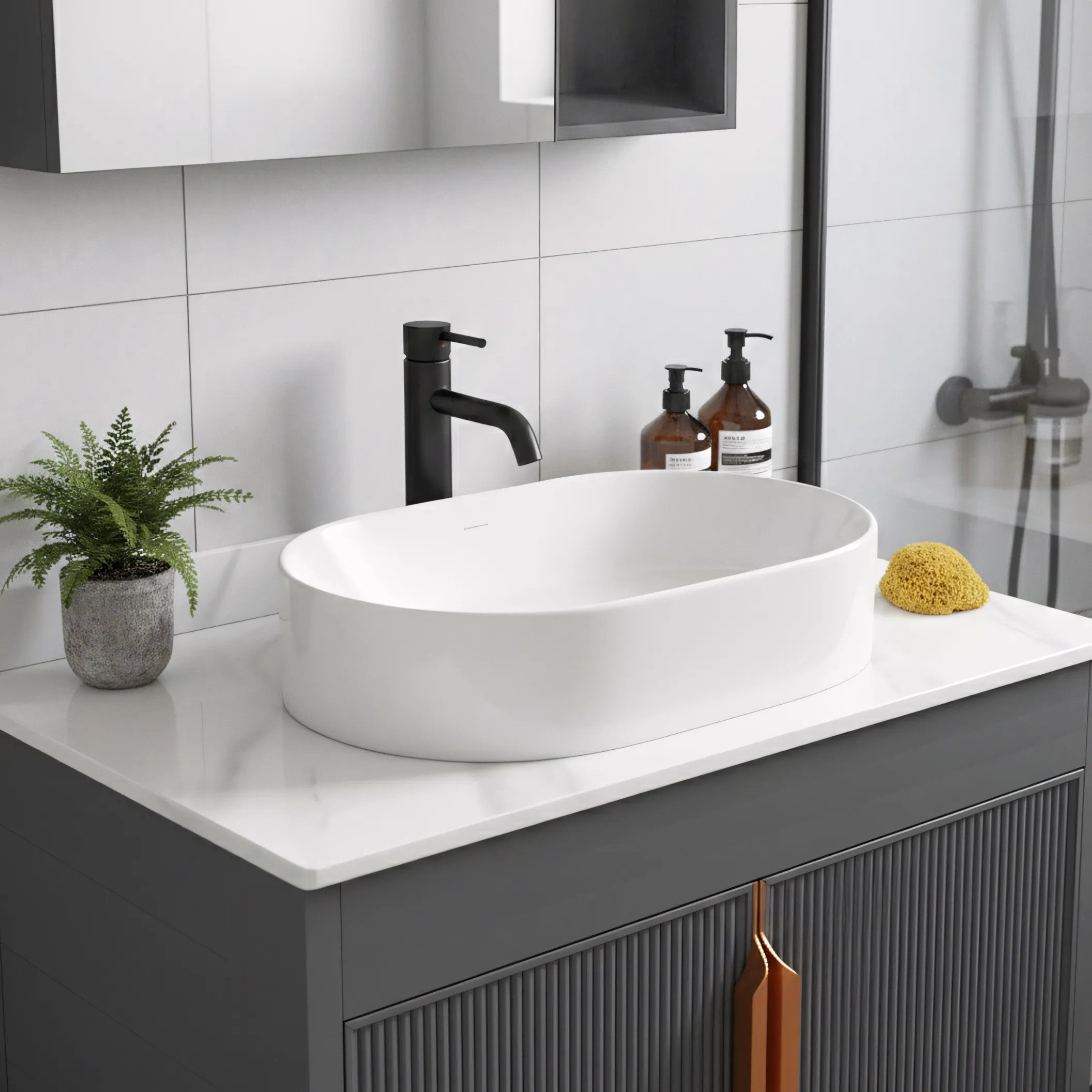 Kúpeľňový nábytkový set s doskou Modo 60cm Grey  4