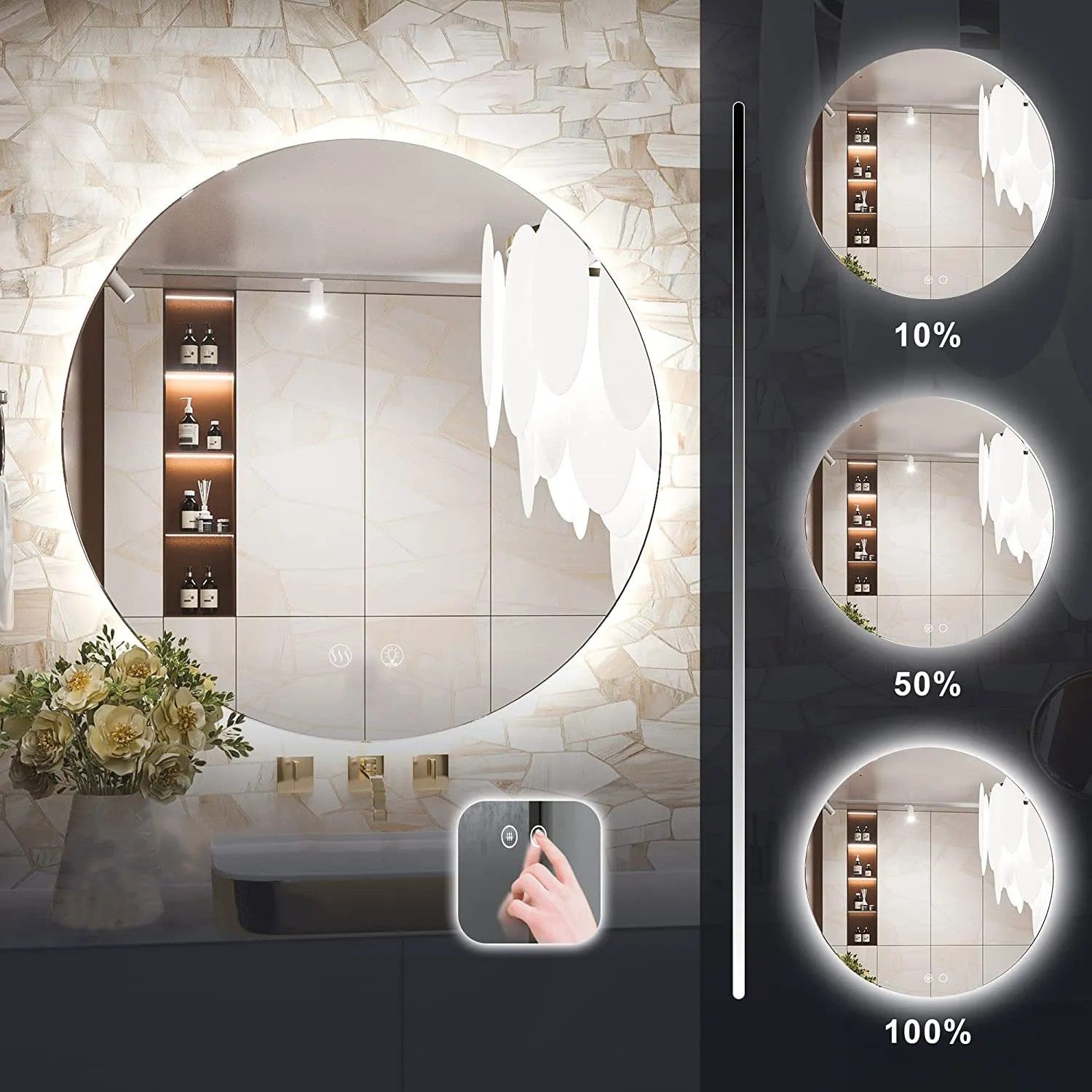 Zrkadlo LED 90cm HZJ090  4