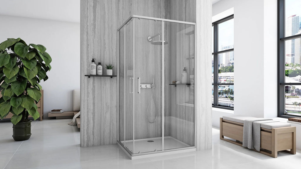 Sprchovací kút REA City 80x100 Nickel Brush S detským bazénom Savoy black 4