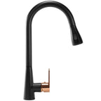 Kuchynská batéria Rea Mild black mat rose gold  4