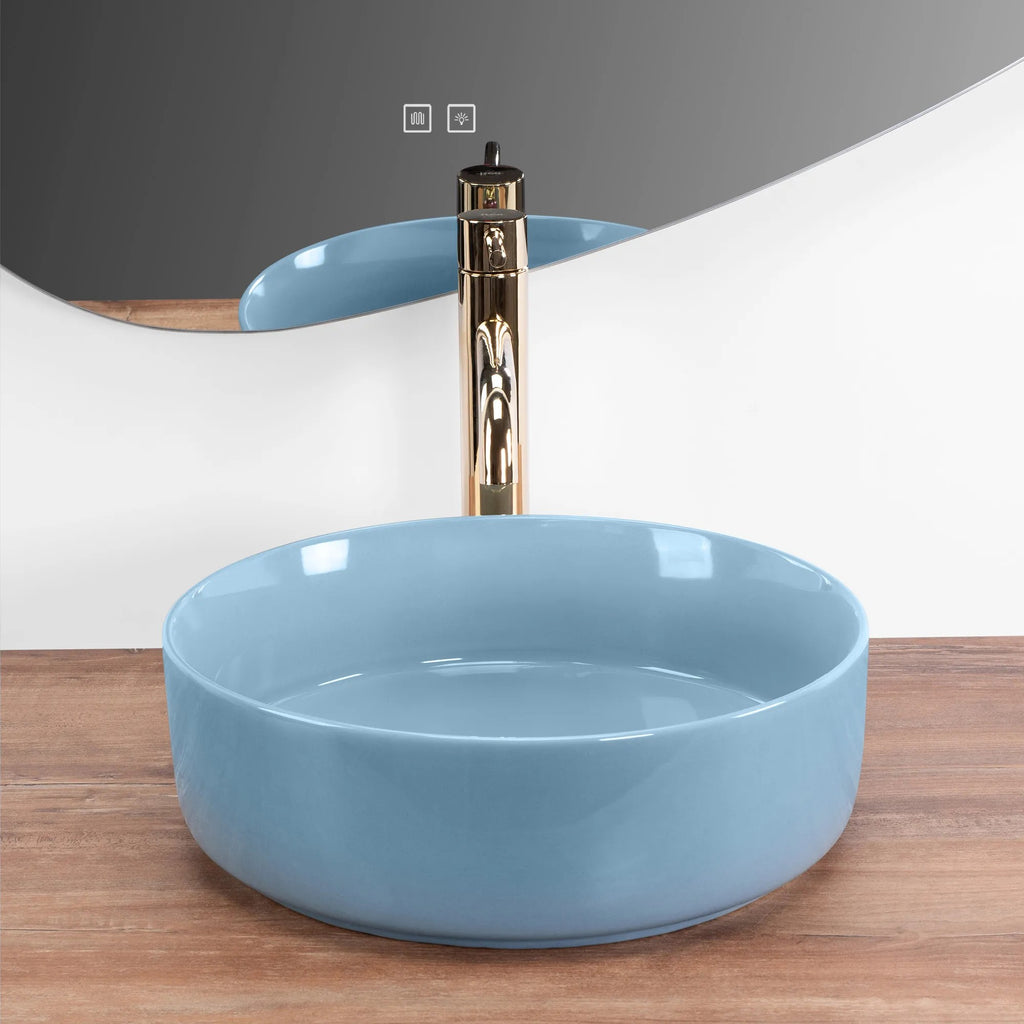 Umývadlo na dosku Rea SAMI L.BLUE SHINY  4