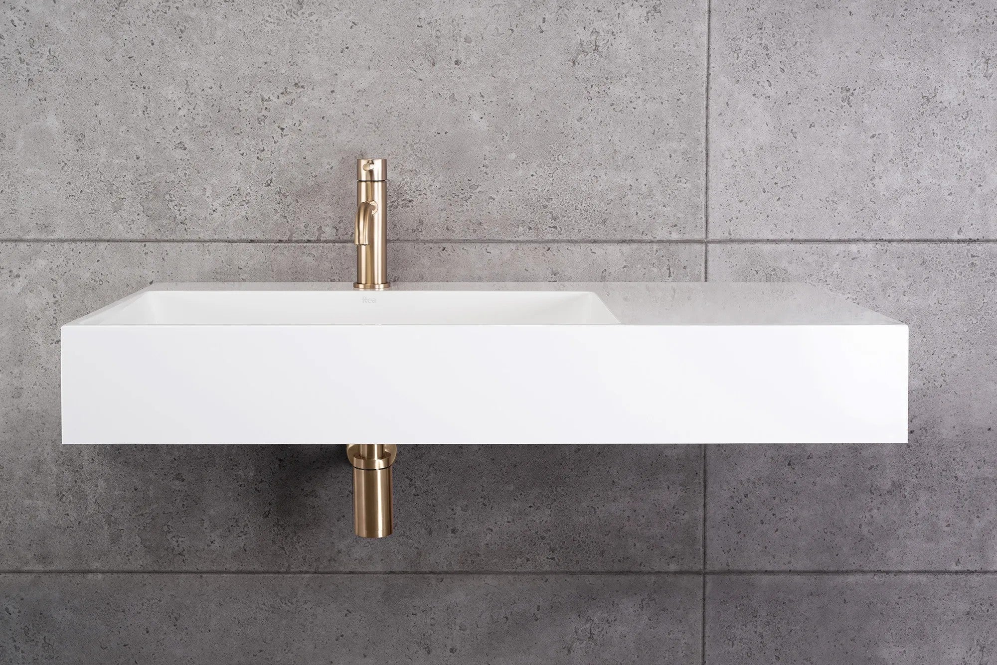 Umývadlo REA Archi 75 CM White na dosku - konglomerát  4