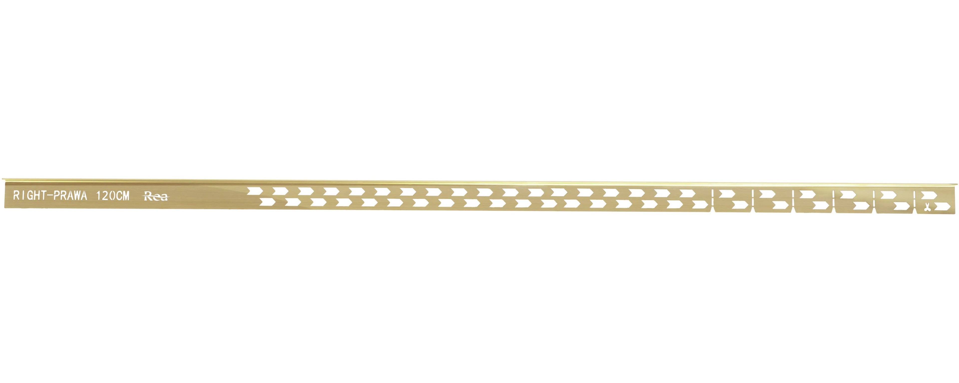 Sprchový odtokový pás 120 cm brúsená zlatá právy 4