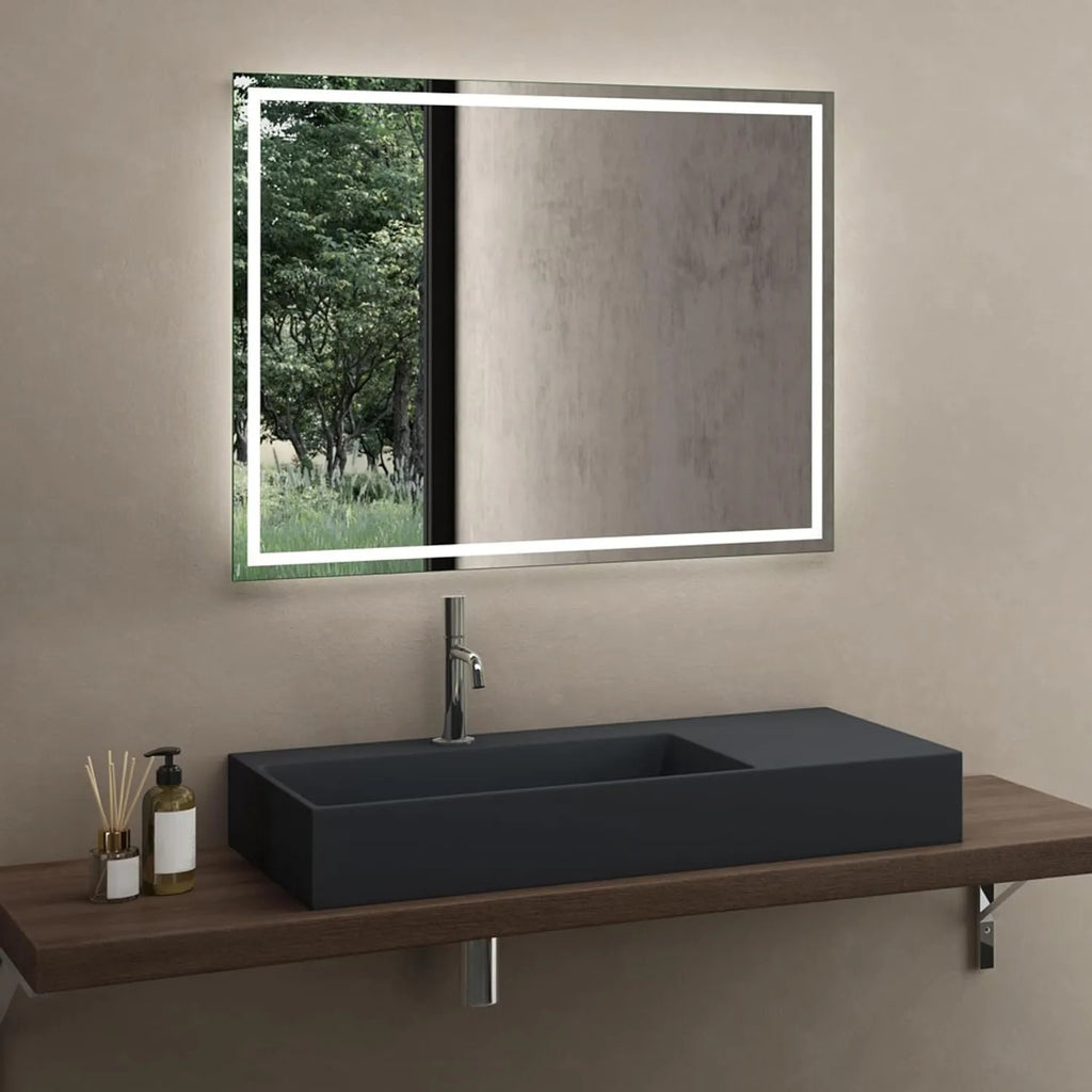 Umývadlo REA Archi 90 CM Grey MATT na dosku - konglomerát  4