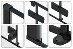 Sprchový kút Fargo 100x80 Black Mat S detským bazénom Savoy black 4