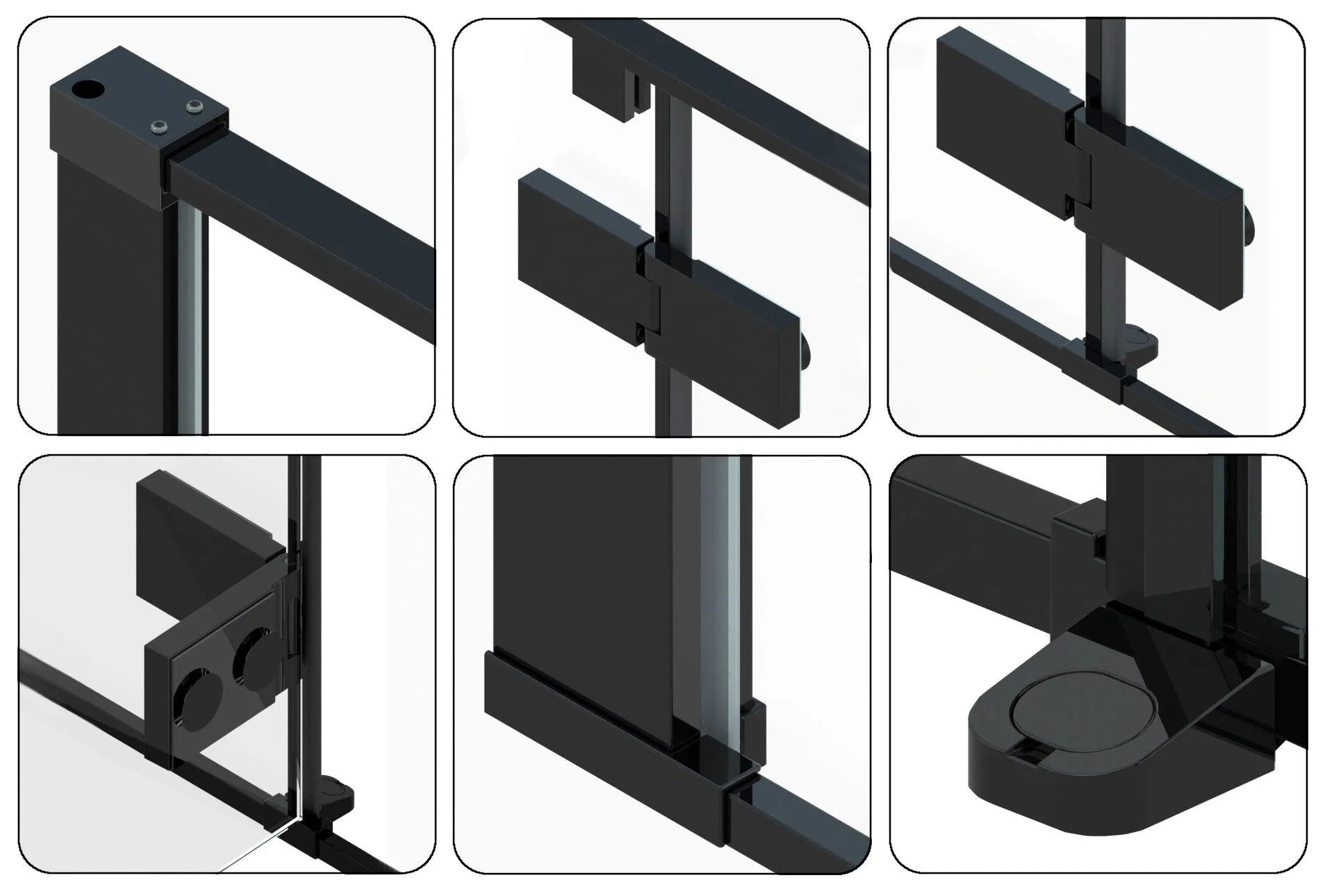 Sprchový kút Fargo 100x80 Black Mat S detským bazénom Savoy black 4