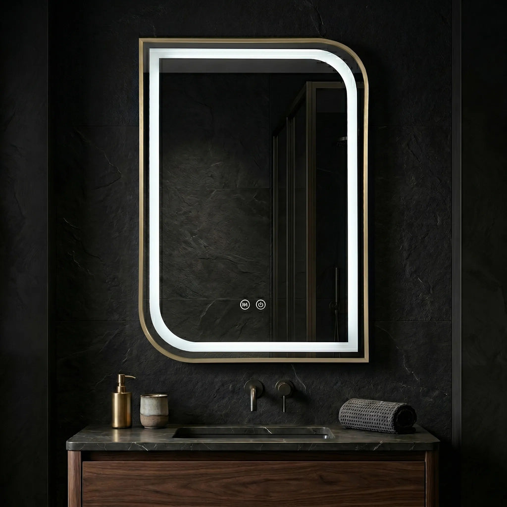 Zrkadlo LED ZONE 80X60  GOLD BRUSH  4