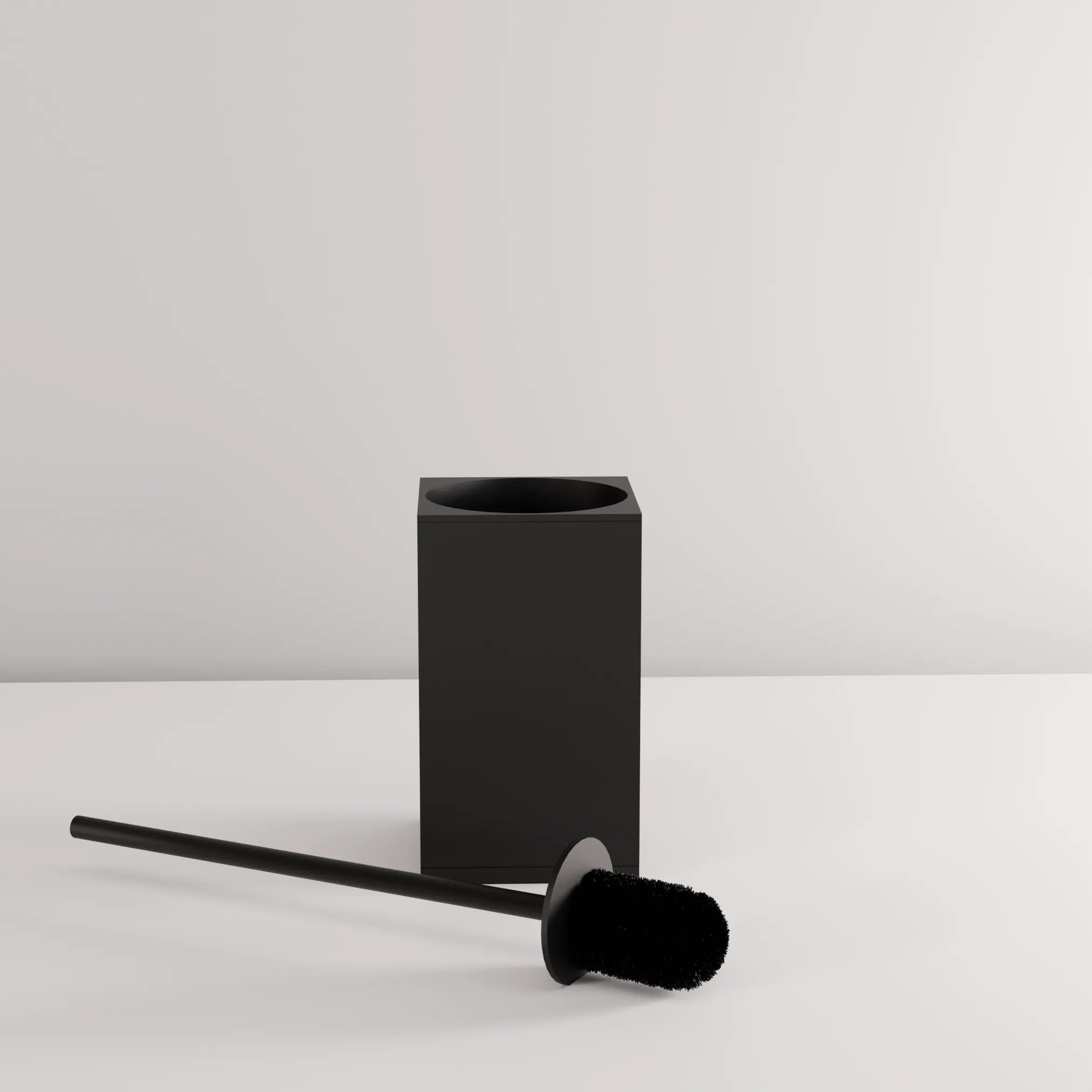 Kovový stojan na WC s kefou B110 MATT BLACK  4