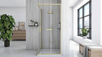 Sprchovací kút REA City 80x100 Brush Gold S detským bazénom Savoy black 4